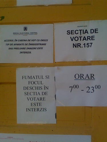Foto: sectie de vot Bozanta Mare (c) eMaramures.ro